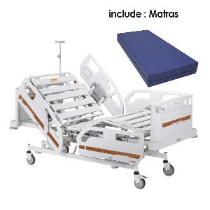 Tempat Tidur Pasien Elektrik EMERALD 3 Motor dengan Pengaman Samping YB-104EM (include matras latex)