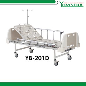 Tempat Tidur Pasien Manual DELUXE 1 Engkol Dengan Pengaman Samping YB-201D